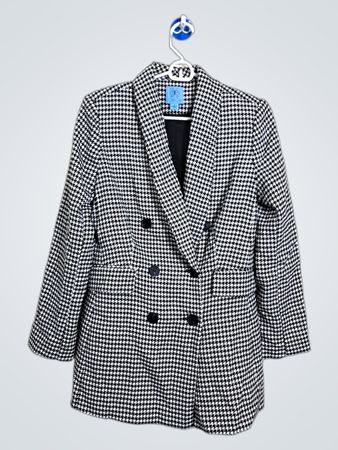 CeCe Damen Hahnentritt Doppelreiher Blazer
