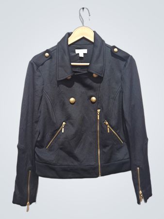 Veste en cuir noire Bisou Bisou