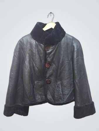 Black Faux Fur Trimmed Jacket