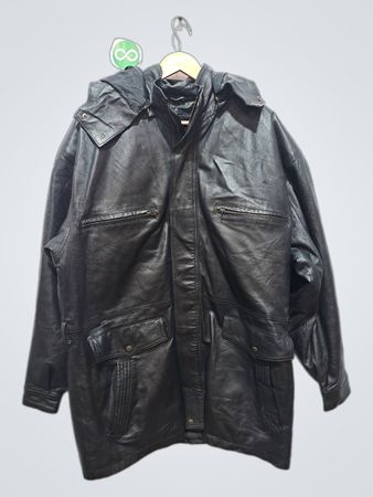 Milano Leather Hooded Jacket