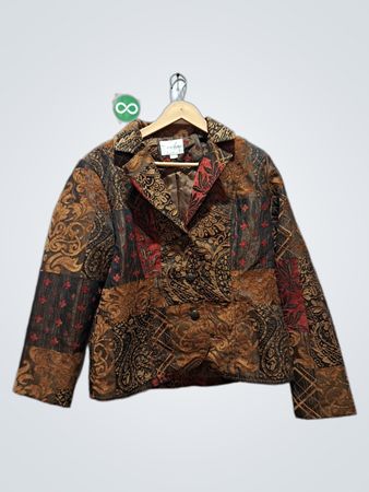 erin london women's patterned blazer