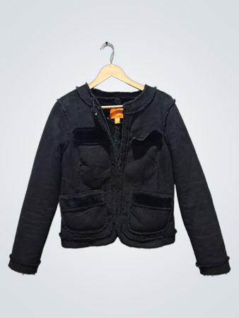 Veste en daim noire Joe Fresh
