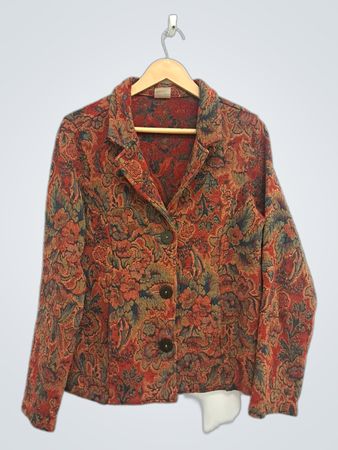 C.M.C Women's Floral Print Blazer