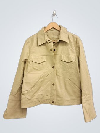 Laurel-Beige Lederjacke