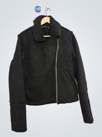 Esmara Schwarze Kunstschaffellgefütterte Fliegerjacke