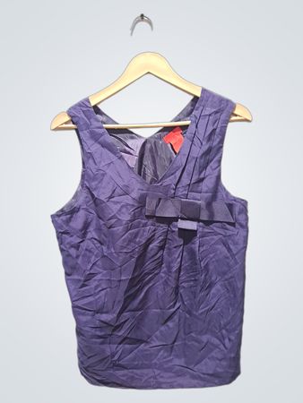 JOIE Ärmelloses Oberteil mit lila Schleifendetail