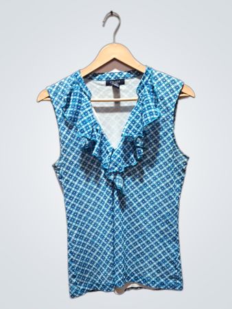 Chaps ärmellose Rüschenbluse