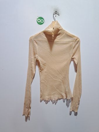 Xhilaration Mesh-Rollkragen-Oberteil