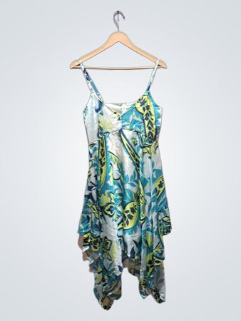 Venus Damen Trägerkleid mit floralem Print und asymmetrischem Saum