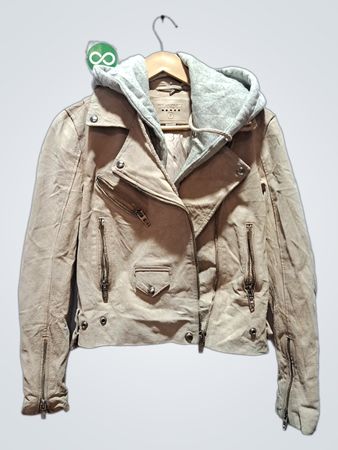 BLANKNYC Veste moto en cuir avec capuche