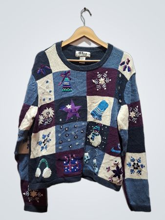 All Points By Reference Point Damen Patchwork-Ferienpullover