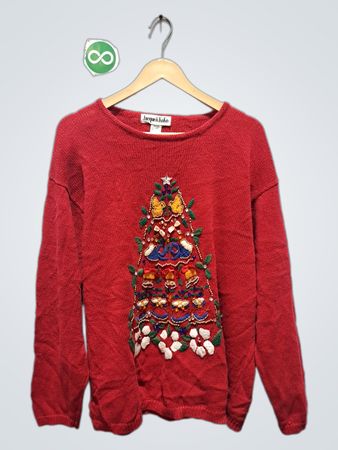 Jacque&Koko Roter Weihnachtsbaum-Pullover