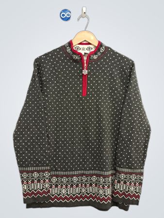 Breckenridge Damen Nordic Muster 1/4-Zip-Pullover