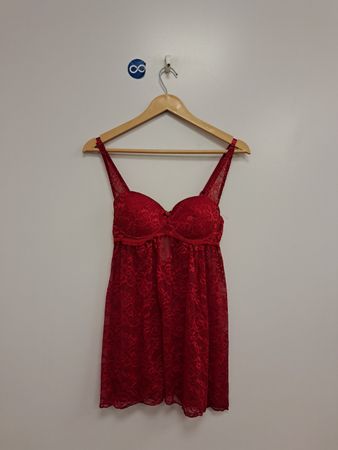 Rotes Spitzen-Babydoll-Nachtwäsche