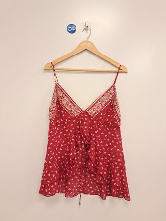 Wild Fable Rotes Paisley-Muster Camisole