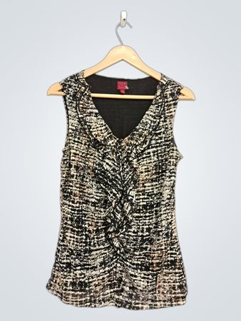 212 COLLECTION Ärmellose Rüschenbluse