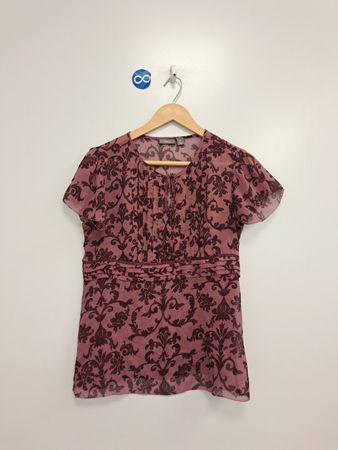 Apt. 9 Damen Transparente Bluse mit Blumenmuster