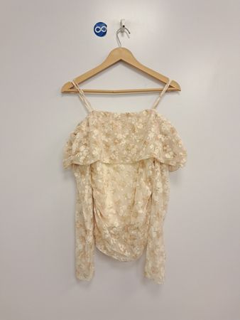 Weidenwurzel-Blumenmuster gerafftes Camisole-Top