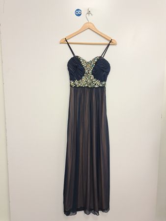 City Styles Navy Blue verziertes Maxikleid