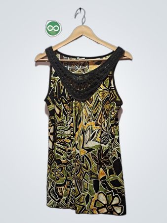 CAROLE LITTLE Damen ärmelloses Top mit geometrischem Muster