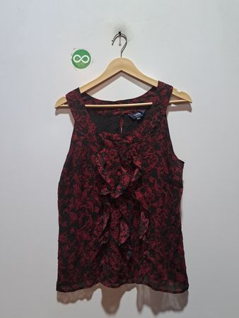 Reitmans Petite ärmellose Blumenbluse