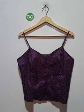Lila Leopardenmuster-Cami-Top