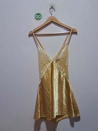 Avidlove Gold Satin Spitzen-Camisole-Top