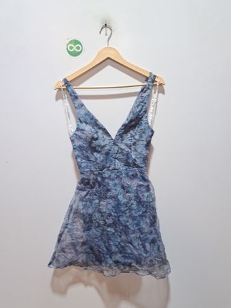 Lulus Blaue Minikleid mit Blumenmuster