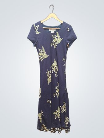 Jessica Howard Petite Navy Maiglöckchen-Blumenmusterkleid