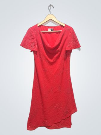 Nine West Rotes verziertes Kleid