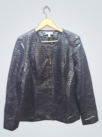 Kim Rogers schwarze gesteppte Jacke