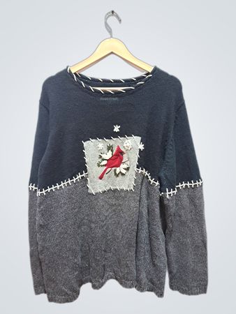 C.J. Banks Damen-Pullover mit Stickerei in Cardinal