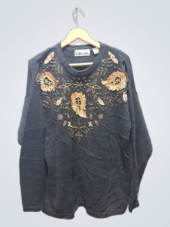 idea's Sequin & Bead Embellished Knit Sweater