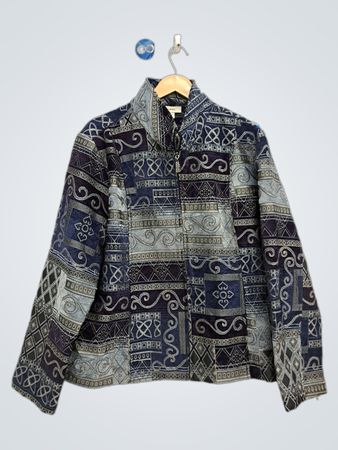 Dressbarn Patchwork Zip-Up-Jacke