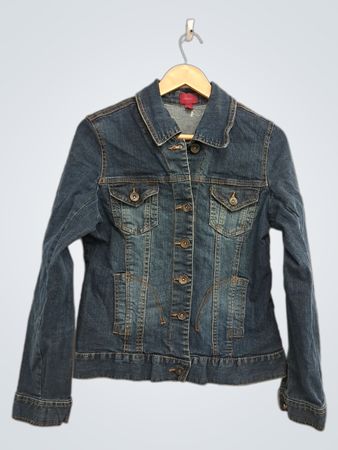 Kontrast-Jeansjacke