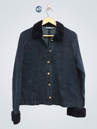 Gotcha Covered Jeansjacke mit Kunstpelzbesatz