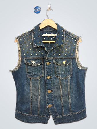 ROMEO & JULIET COUTURE Nieten-Jeansweste