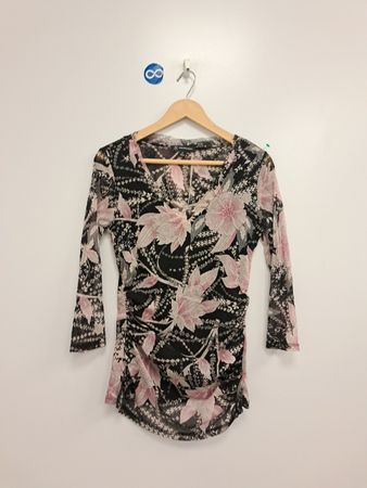 INC International Concepts Floral Mesh Top