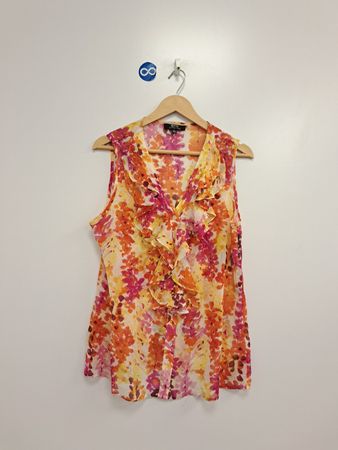 Eric Signature Bluse mit Rüschen und Blumenmuster
