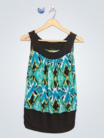 Ärmelloses Tanktop mit geometrischem Druck
