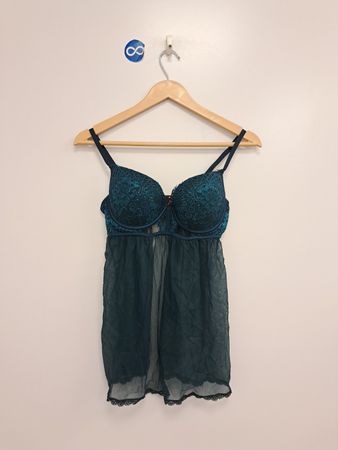 Teal-Spitze Babydoll-Unterwäsche