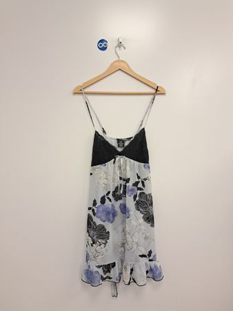 Apt. 9 Damen Chemise mit Blumenmuster und Spitzeneinfassung