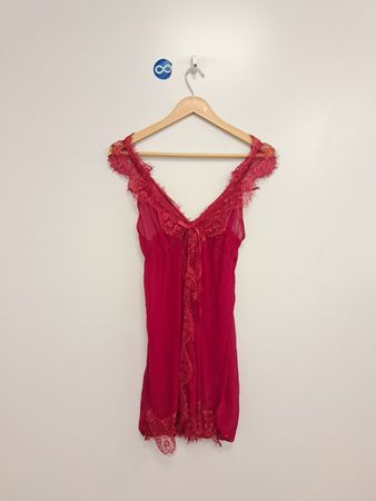 Avidlove Red Spitzen-Teddy mit Besatz