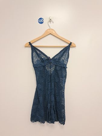 La Vie en Rose Blaue Spitzen-Camisole