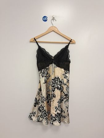 Lin Donatella Women's Floral Lace Trim Nightgown Größe S