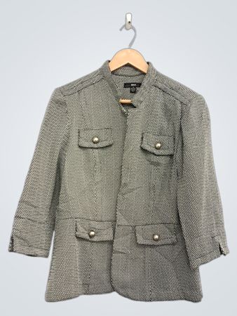 R&K Damen Blazer in Schwarz und Weiß mit Muster