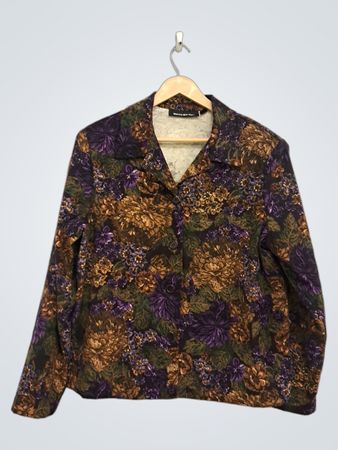 BRIGGS NEW YORK Hemd mit Blumenmuster und Knopfleiste