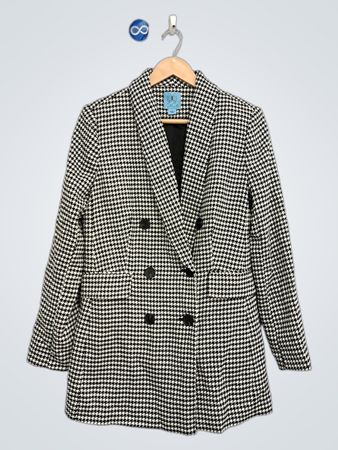 CeCe Veste croisée en pied-de-poule