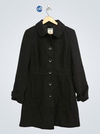 Old Navy schwarzer Wollmischmantel