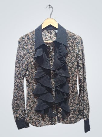 BKE Bluse mit Blumenmuster und Rüschen